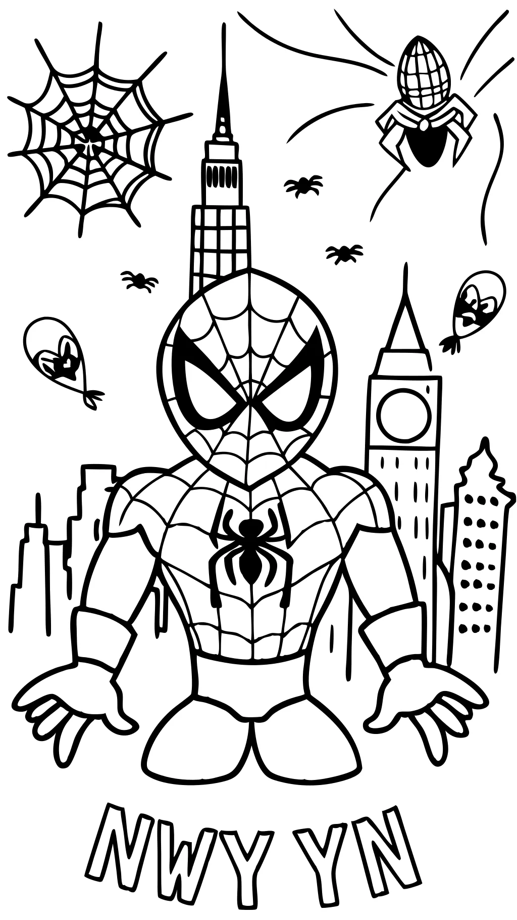 spiderman printable color pages